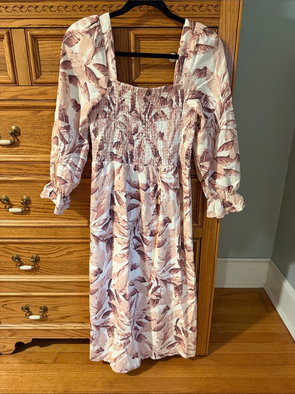 House of Harlow Smocked Square-Neck Dress - Picture 2 of 4